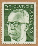Stamps Germany -  Gustav Walter Heinemann