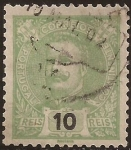 Stamps : Europe : Portugal :  Carlos I  1895  10 reis