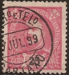 Stamps : Europe : Portugal :  Carlos I  1898  25 reis