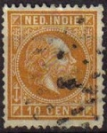 Stamps : Europe : Netherlands :  HOLANDA INDIAS Netherlands Indies 1884 Scott 09 Sello Rey William III