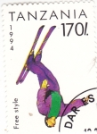 Stamps Tanzania -  esquí acrobático