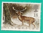 Stamps United Kingdom -  Wintertime - Ciervo
