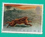 Stamps United Kingdom -  Wintertime - Fauna - Liebre marrón
