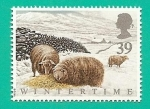 Stamps United Kingdom -  Wintertime - Ovejas de montaña de Gales