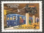 Stamps : Europe : Hungary :  150 años del transporte publico en Budapest