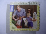 Stamps Australia -  Guillermo, Catalina y Jorge de Cambridge-Visita 21014 