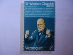 Stamps : America : Nicaragua :  Sir Winston Churchill 1874-1974