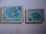 Stamps Romania -  Rumania-Telephonr Diaal and Map of Romania - Scott/Rumania N° 2277 - Mapa Teléfonico