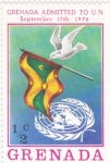 Stamps Grenada -  BANDERA Y EMBLEMA O,N,U,