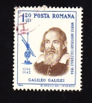 Stamps : Europe : Romania :  Galileo Galilei 1564-1642