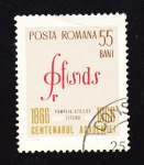 Stamps : Europe : Romania :  Centenarul Academiei 1866-1966