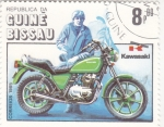 Sellos de Africa - Guinea Bissau -  MOTO- KAWASAKI