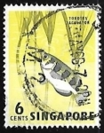 Sellos del Mundo : Asia : Singapur : Toxotes jaculatrix