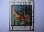 Stamps : Asia : United_Arab_Emirates :  Francis I on Horseback. Oleo del Pintor:Clouet en 1540.