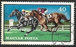 Stamps Hungary -  Caballos al galopo