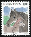 Stamps Switzerland -  Caballos