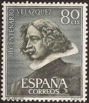 Stamps Spain -  III Centenario de la muerte de Velázquez   1961  80 cts