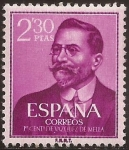 Stamps Spain -  I Centenario nacimiento de Juan Vázquez de Mella  1961  2,30 ptas