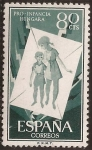 Stamps Spain -  Pro-Infancia Húngara  1956  80 cents