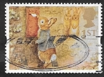 Sellos de Europa - Reino Unido -  1743 - Peter el conejo, echando una carta al buzón