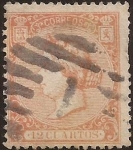 Stamps Spain -  Isabel II  1866  12 cuartos