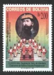 Stamps : America : Bolivia :  CLXXXIV Aniversario del Rgto. Colorados de Bolivia escolta presidencial