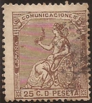 Stamps Europe - Spain -  Alegoría de España  1873  25 cents