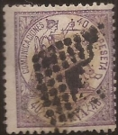 Stamps Spain -  Alegoría de la Justicia  1874  40 cts