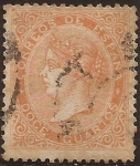 Stamps Europe - Spain -  Isabel II  1867  12 cuartos