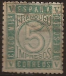 Stamps Spain -  Ciras  1867  5 mils de escudo