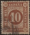 Stamps Spain -  Ciras  1867  10 mils de escudo