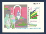 Stamps Andorra -  1er. aniversario de la Constitución  HB