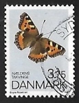 Stamps Denmark -  Mariposa