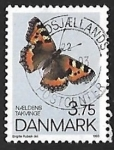 Stamps Denmark -  Mariposa