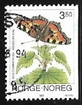 Sellos de Europa - Noruega -  Mariposa