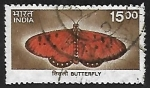 Stamps : Asia : India :  Mariposa