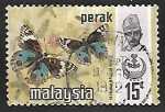 Sellos de Asia - Malasia -  Mariposa