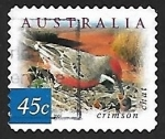 Stamps Australia -  Crimson Chat