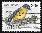 Sellos de Oceania - Australia -  Eastern Yellow Robin