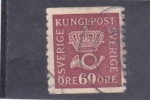 Sellos de Europa - Suecia -  Corneta de correos y corona