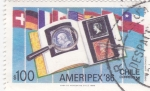 Stamps Chile -  Ameripex'86