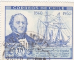 Sellos del Mundo : America : Chile : Barco a vapor 125 aniversario