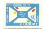 Stamps Uruguay -  CENTENARIO UNION POSTAL UNIVERSAL 1874-1974