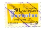 Stamps Uruguay -  50 ANIVERSARIO DE JUVENTUS