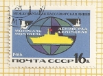 Stamps Russia -  Transatlantico Leningrado-Montreal