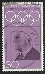 Stamps Germany -  Baron Pierre de Coubertin- juegos olimpicos de verano