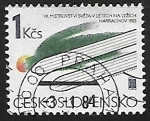 Stamps Czechoslovakia -  Salto de esqui