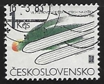 Stamps Czechoslovakia -  Salto de esqui