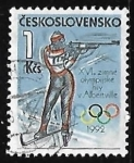 Stamps Czechoslovakia -  Biathlon - XVI. Winter Olympics Albertville