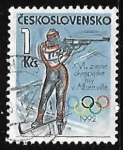 Sellos de Europa - Checoslovaquia -  Biathlon - XVI. Winter Olympics Albertville